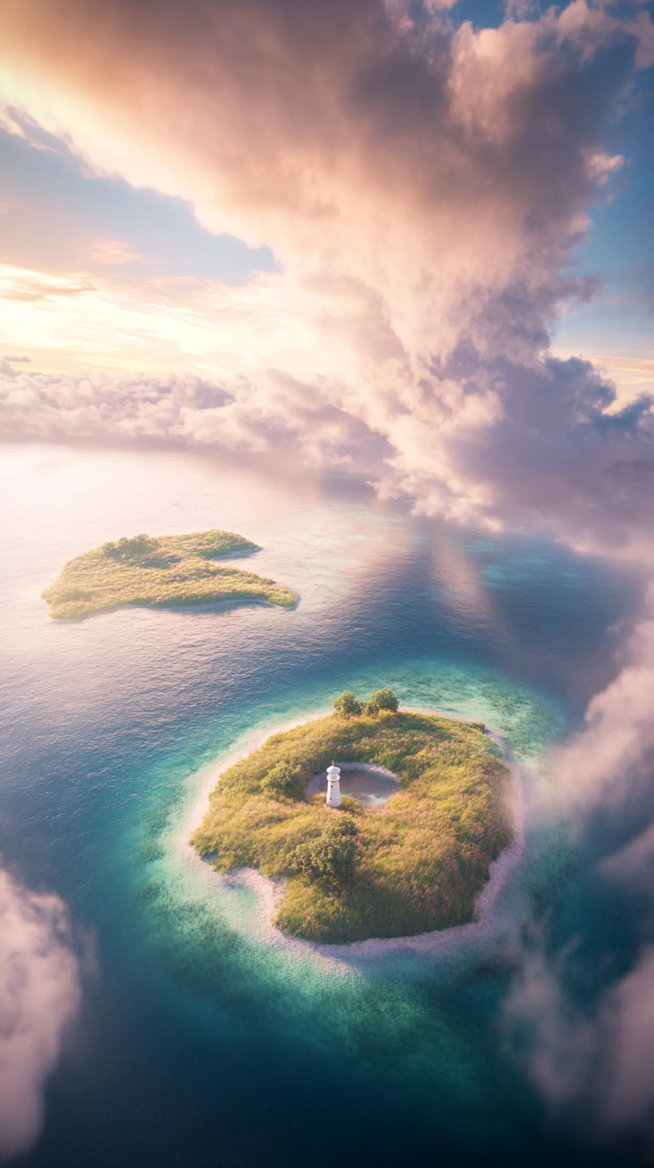 Cloud island aerial archive