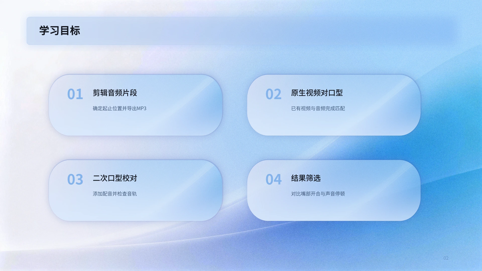 课程学习目标页